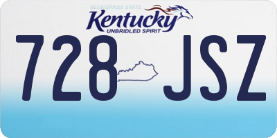 KY license plate 728JSZ