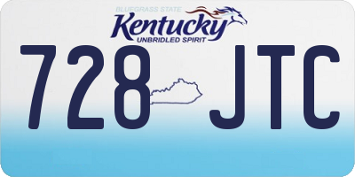 KY license plate 728JTC