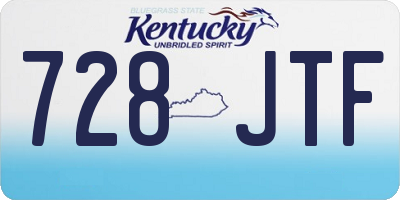 KY license plate 728JTF