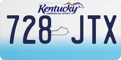 KY license plate 728JTX