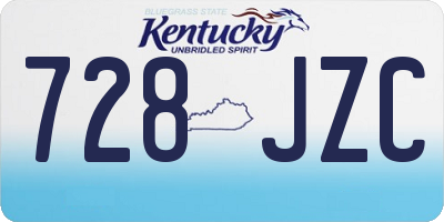KY license plate 728JZC
