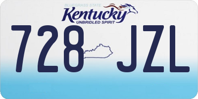 KY license plate 728JZL