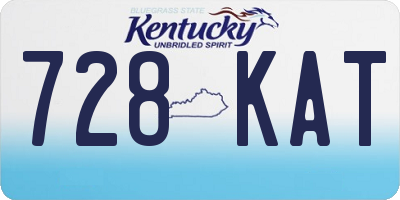 KY license plate 728KAT