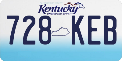 KY license plate 728KEB