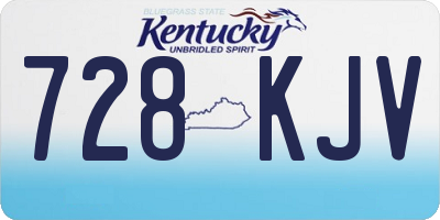 KY license plate 728KJV