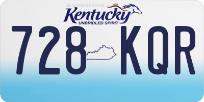 KY license plate 728KQR