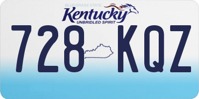 KY license plate 728KQZ