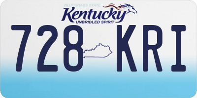 KY license plate 728KRI