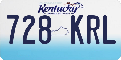 KY license plate 728KRL