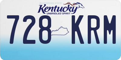 KY license plate 728KRM