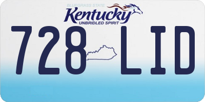 KY license plate 728LID