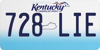 KY license plate 728LIE