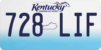 KY license plate 728LIF