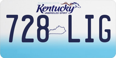 KY license plate 728LIG