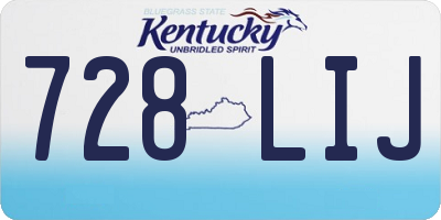 KY license plate 728LIJ