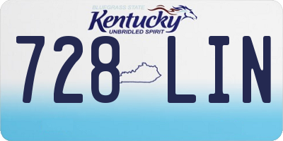 KY license plate 728LIN