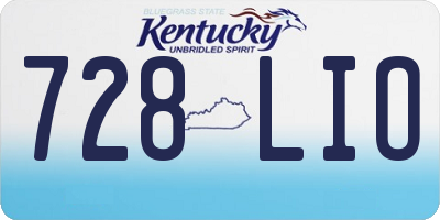 KY license plate 728LIO