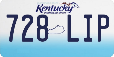 KY license plate 728LIP