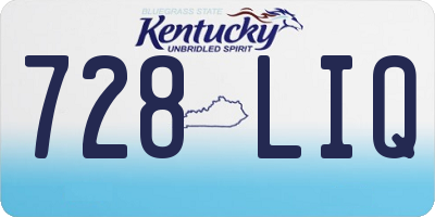 KY license plate 728LIQ