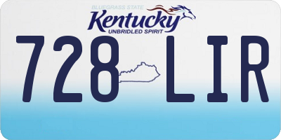 KY license plate 728LIR