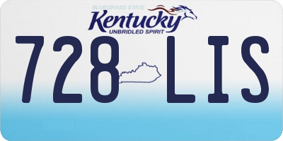 KY license plate 728LIS