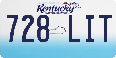 KY license plate 728LIT