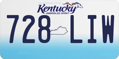 KY license plate 728LIW