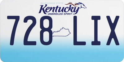 KY license plate 728LIX