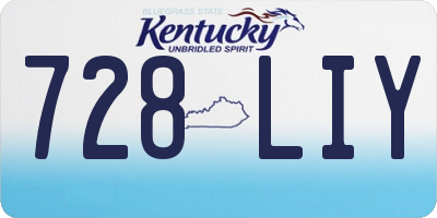 KY license plate 728LIY