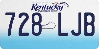 KY license plate 728LJB