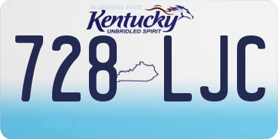 KY license plate 728LJC