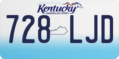 KY license plate 728LJD