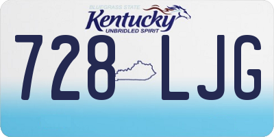 KY license plate 728LJG