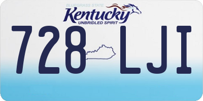 KY license plate 728LJI