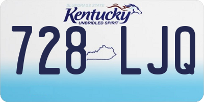 KY license plate 728LJQ