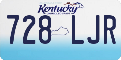 KY license plate 728LJR
