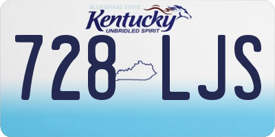 KY license plate 728LJS