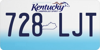 KY license plate 728LJT