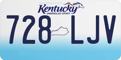 KY license plate 728LJV