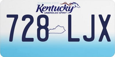 KY license plate 728LJX