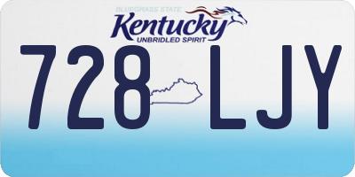 KY license plate 728LJY