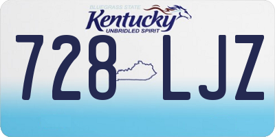 KY license plate 728LJZ