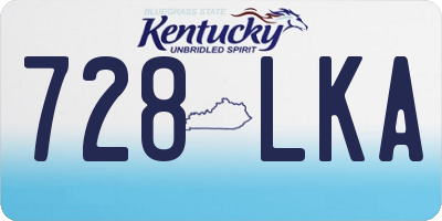 KY license plate 728LKA