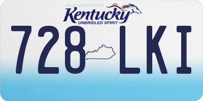 KY license plate 728LKI