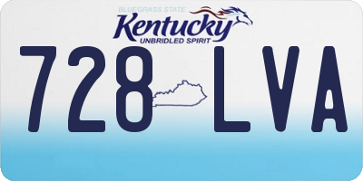 KY license plate 728LVA