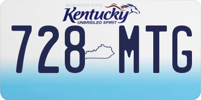 KY license plate 728MTG