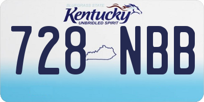 KY license plate 728NBB