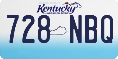 KY license plate 728NBQ