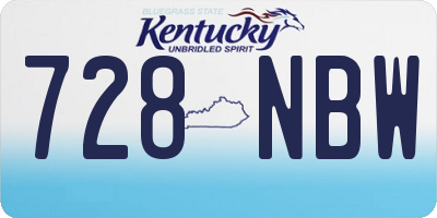 KY license plate 728NBW