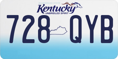KY license plate 728QYB